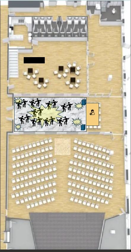 Dancefloot in middle hall